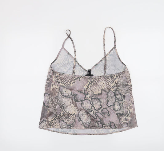 Womens UK Size 8 New Look Purple Cropped Tank