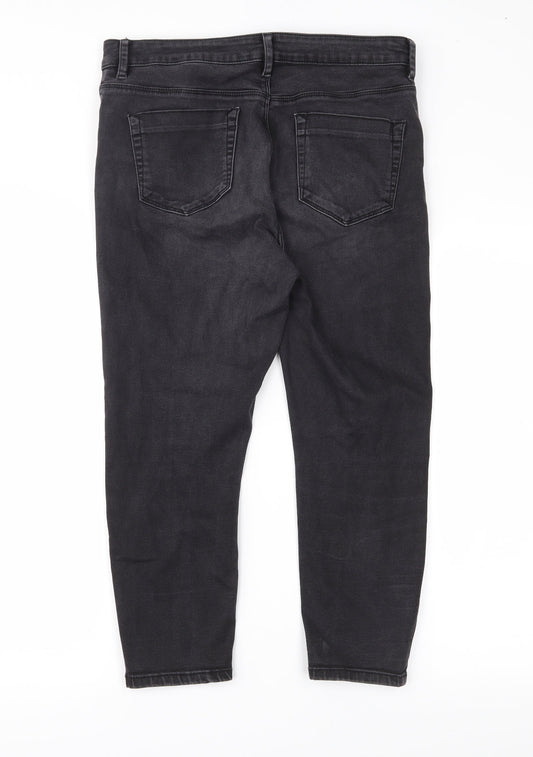 ASOS Womens Black   Cropped Jeans Size S L26 in