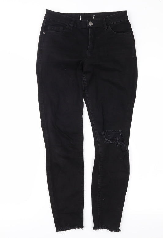 Womens UK Size 8 Dorothy Perkins Regular Fit Skinny Black Jeans