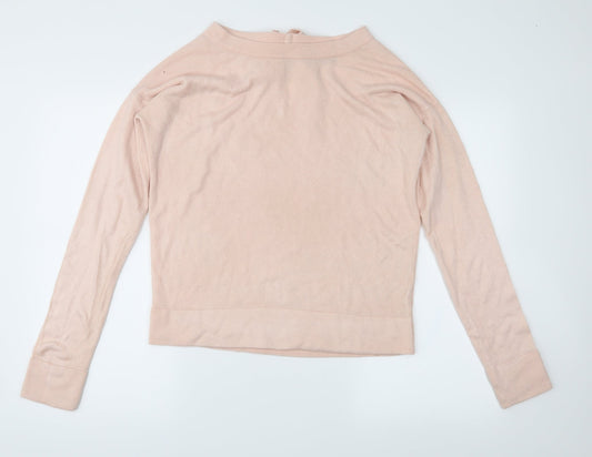 RESERVED Womens Pink Houndstooth Pullover Jumper Size L