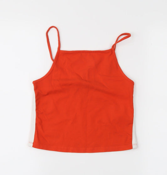 NewLook Womens Orange Cropped Tank Size 6