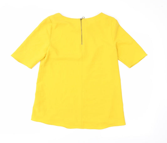 F&F Womens Yellow Basic Blouse Size 6