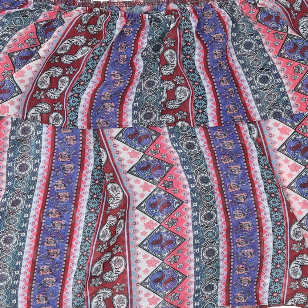 Atmosphere Womens Purple Paisley Basic Blouse Size 12