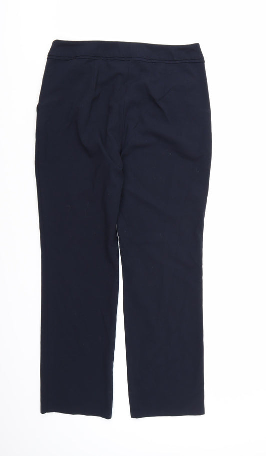 Womens UK Size 10 Marks and Spencer Regular Fit Dress Pants Blue Trousers