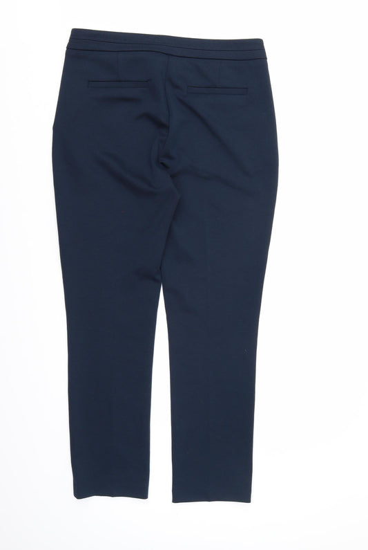 Womens UK Size 12 BHS Regular Fit Dress Pants Blue Trousers