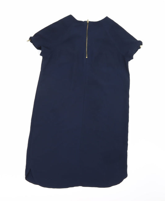 Atmosphere Womens Blue Chiffon T-Shirt Dress Size 12