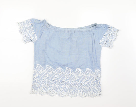 F&F Womens Blue Basic Blouse Size 10