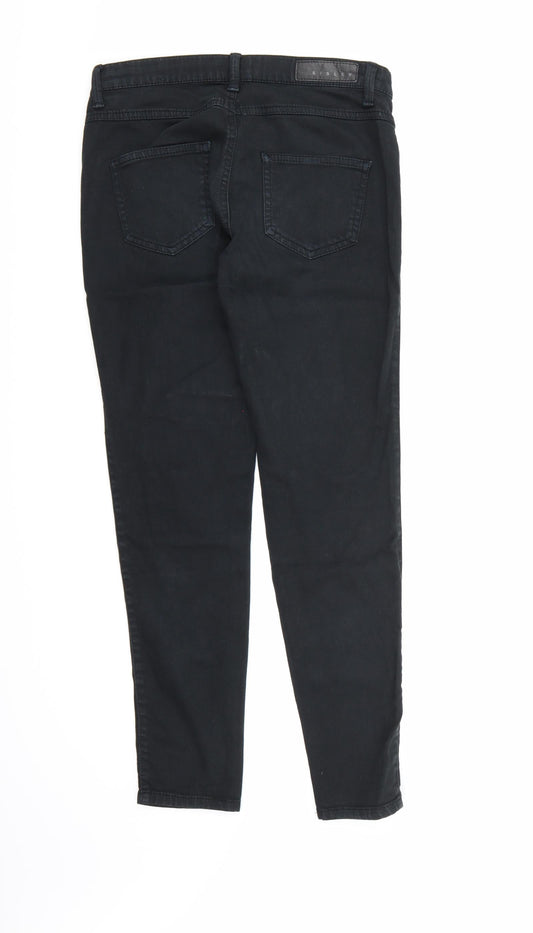 Mens UK Size Sisley Regular Fit Skinny Black Jeans