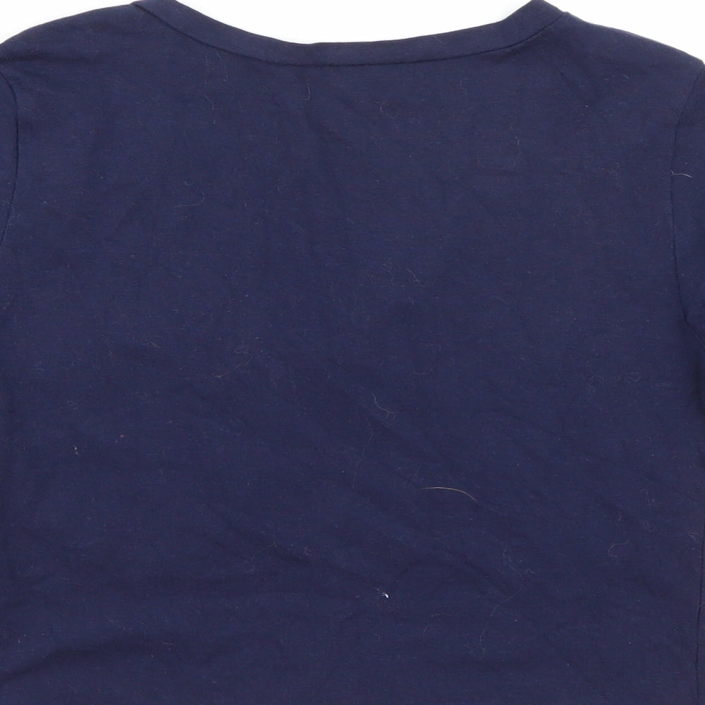 Womens UK Size S Gap Blue Cropped T-Shirt