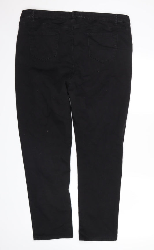 alexa Mens Black Denim Straight Jeans Size 48 in L26 in