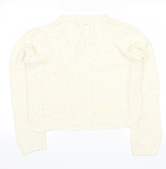 Select Womens White Pullover Jumper Size 16