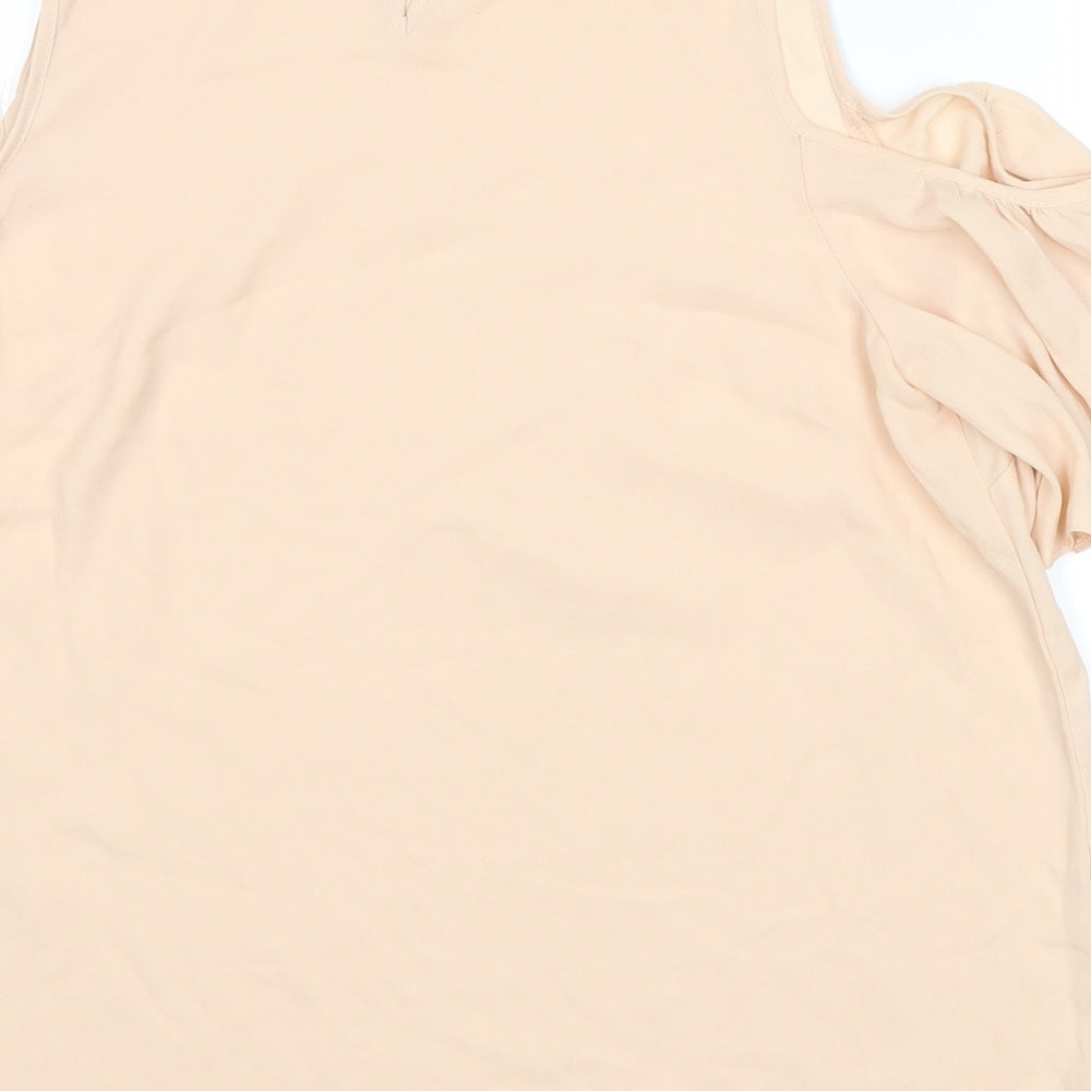 Womens UK Size 14 Atmosphere Beige Basic Blouse
