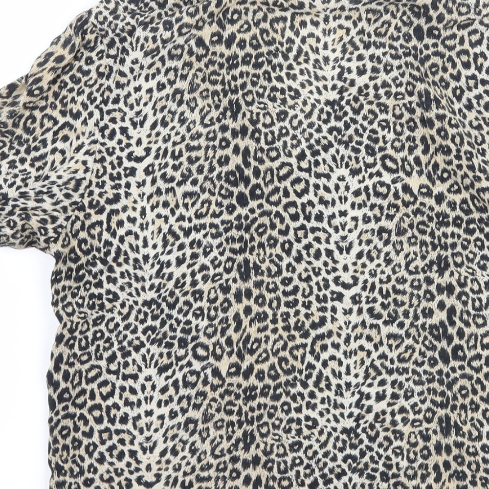 Womens UK Size 10 OPUS Brown Basic Button-Up