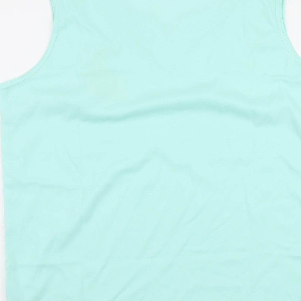 Womens UK Size M nuggets Green Basic Tank