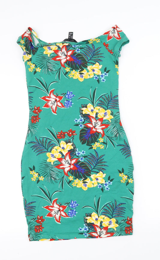 New Look Womens Green Pencil Dress Size 10