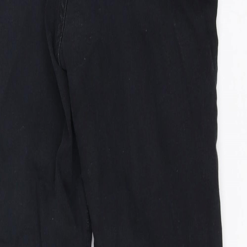Womens UK Size 8 Topshop Regular Fit Straight Black Jeans