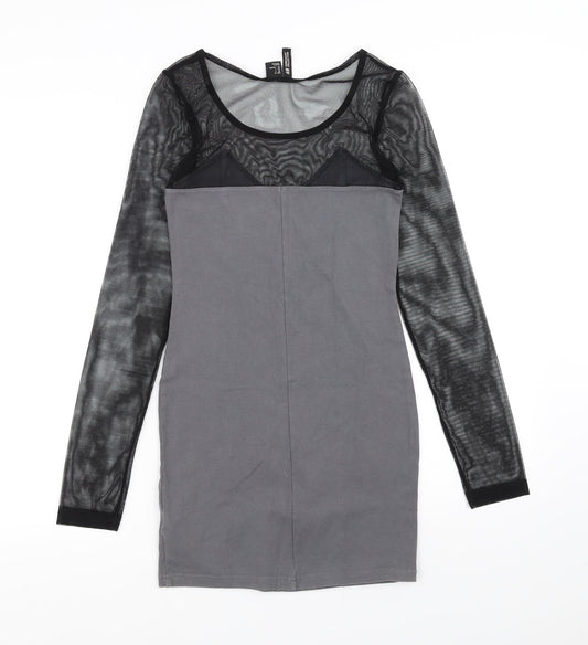 H&M Womens Grey Pencil Dress Size 6