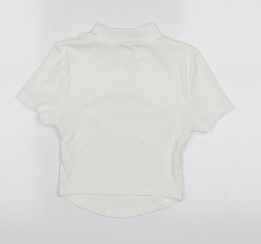 SheIn Womens White Basic T-Shirt Size S