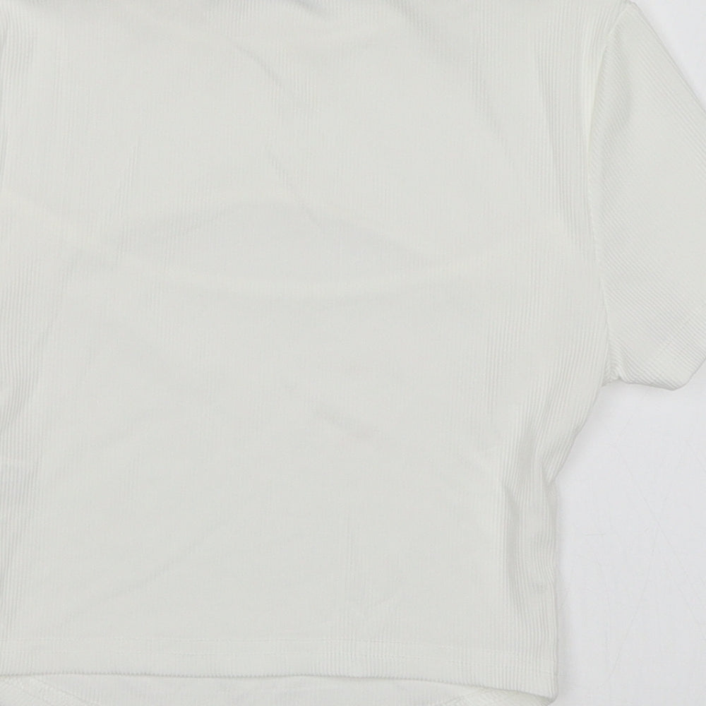 SheIn Womens White Basic T-Shirt Size S
