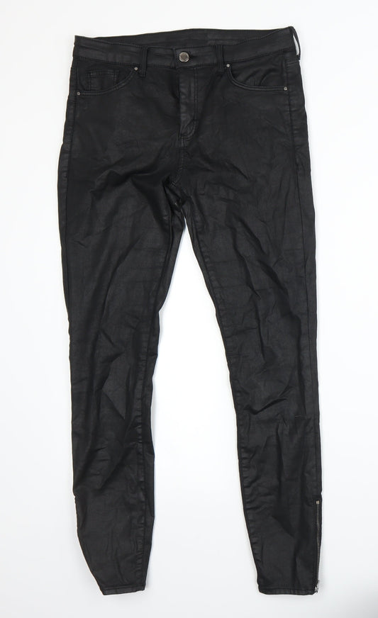 Womens UK Size 8 Topshop Regular Fit Skinny Black Jeans