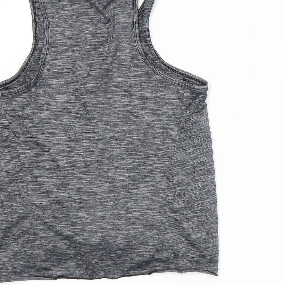 Womens UK Size S New Look Grey Basic Tank