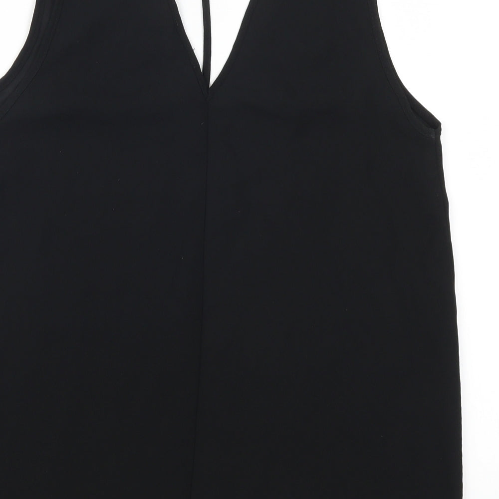 Womens UK Size 8 River Island Black Basic Tank