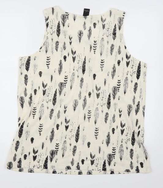 Womens UK Size M Adiva Beige Basic Tank