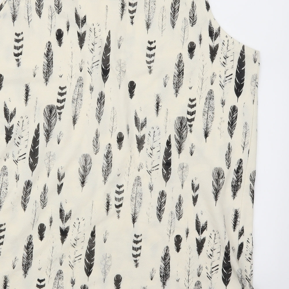 Womens UK Size M Adiva Beige Basic Tank