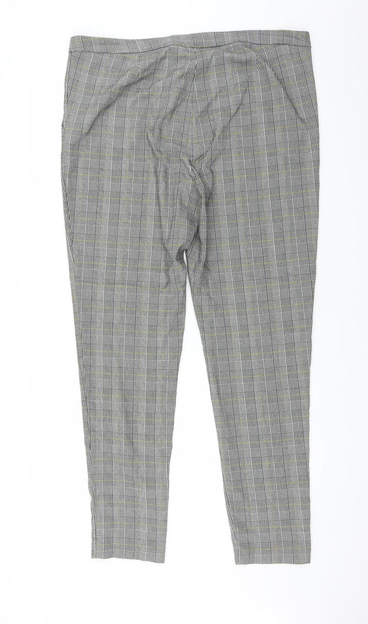 New Look Womens Red Plaid Trousers Size 38 in L29 in