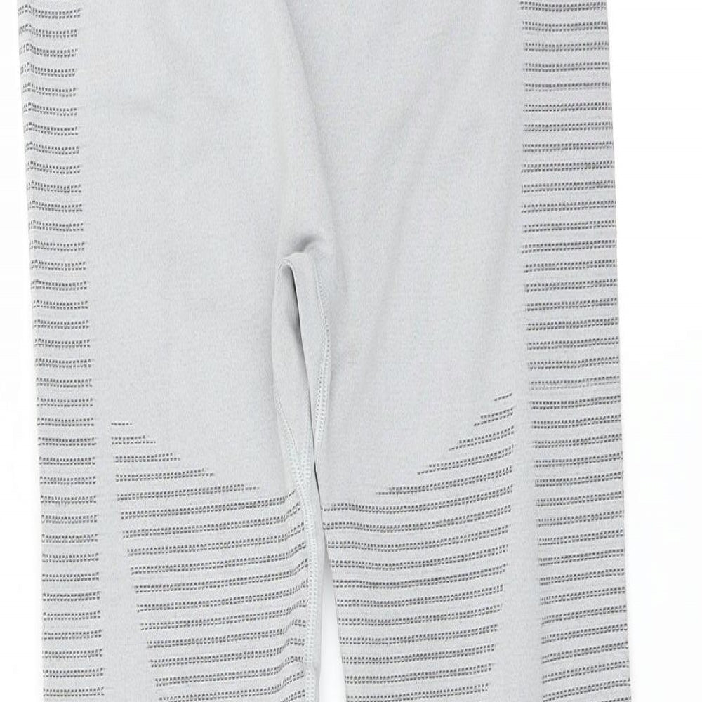 Preworn Womens Grey Compression Leggings Size L L27 in