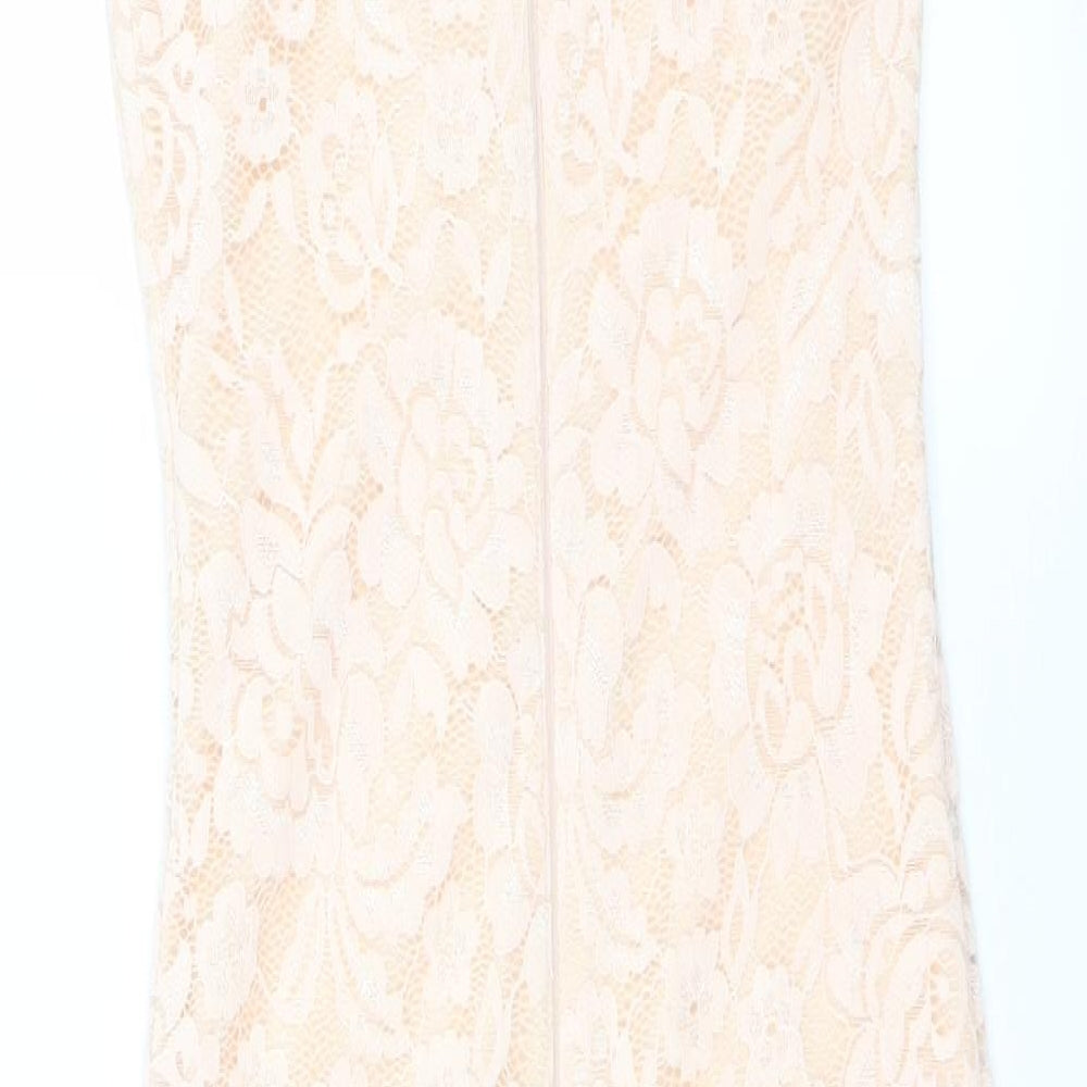 AX Paris Womens Pink Floral Bodycon Size 6