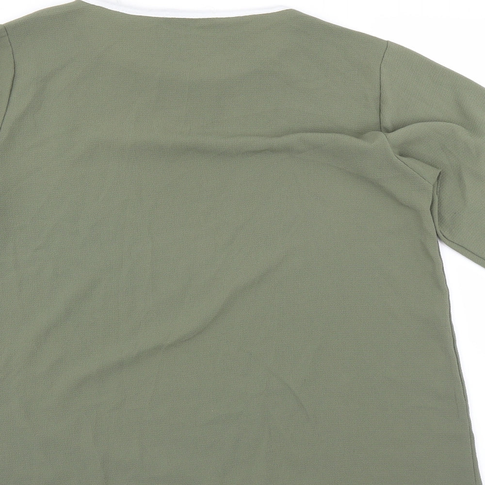 Quiz Womens Green Basic Blouse Size 10