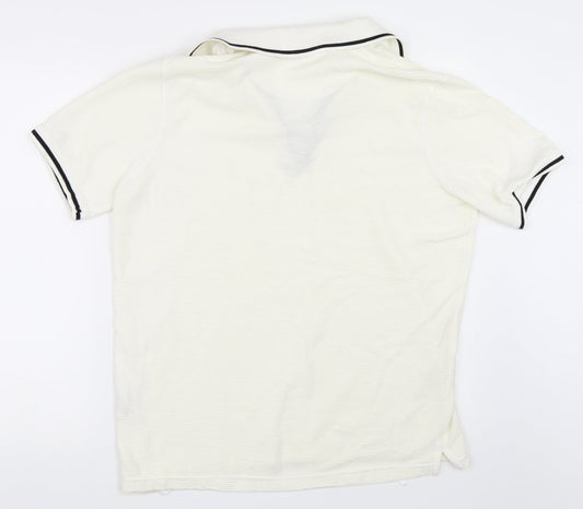 Pep&Co Mens Ivory Polo Size L
