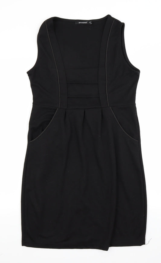 Additional front view of Atmosphere women’s black a-line, size UK 14