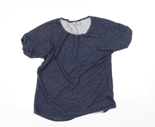 Womens UK Size M Divided Blue Basic Blouse