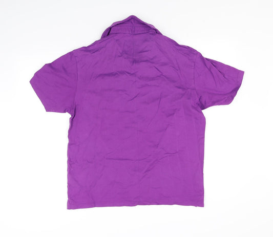 m&s Mens Purple Polo Size M