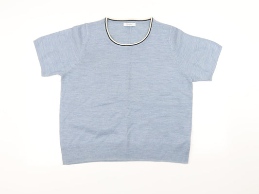 Womens UK Size 16 Classic Blue Basic Blouse