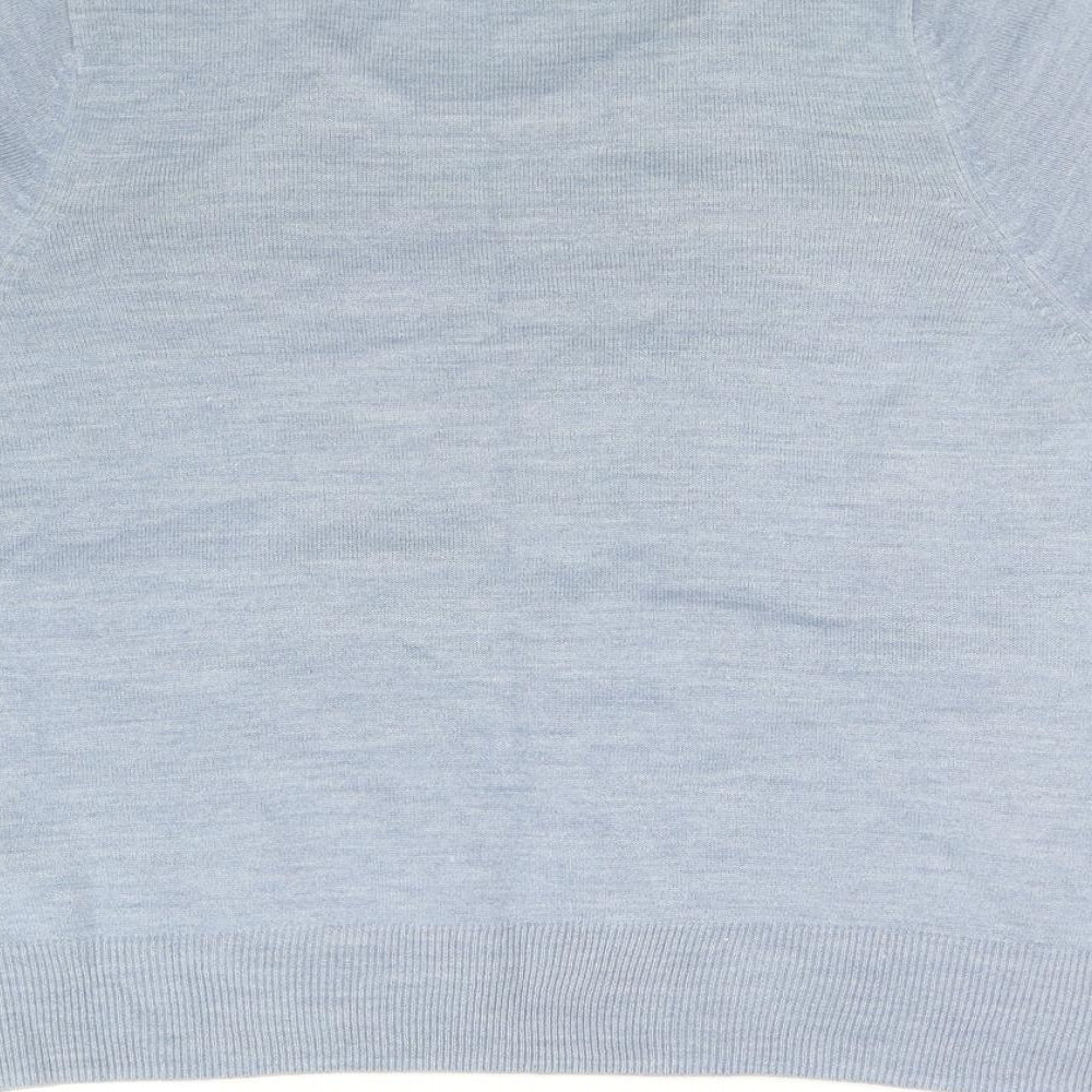 Womens UK Size 16 Classic Blue Basic Blouse