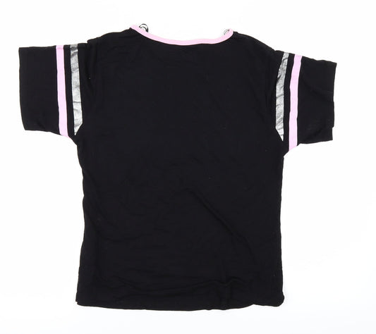 Womens UK Size S Select Black Basic T-Shirt