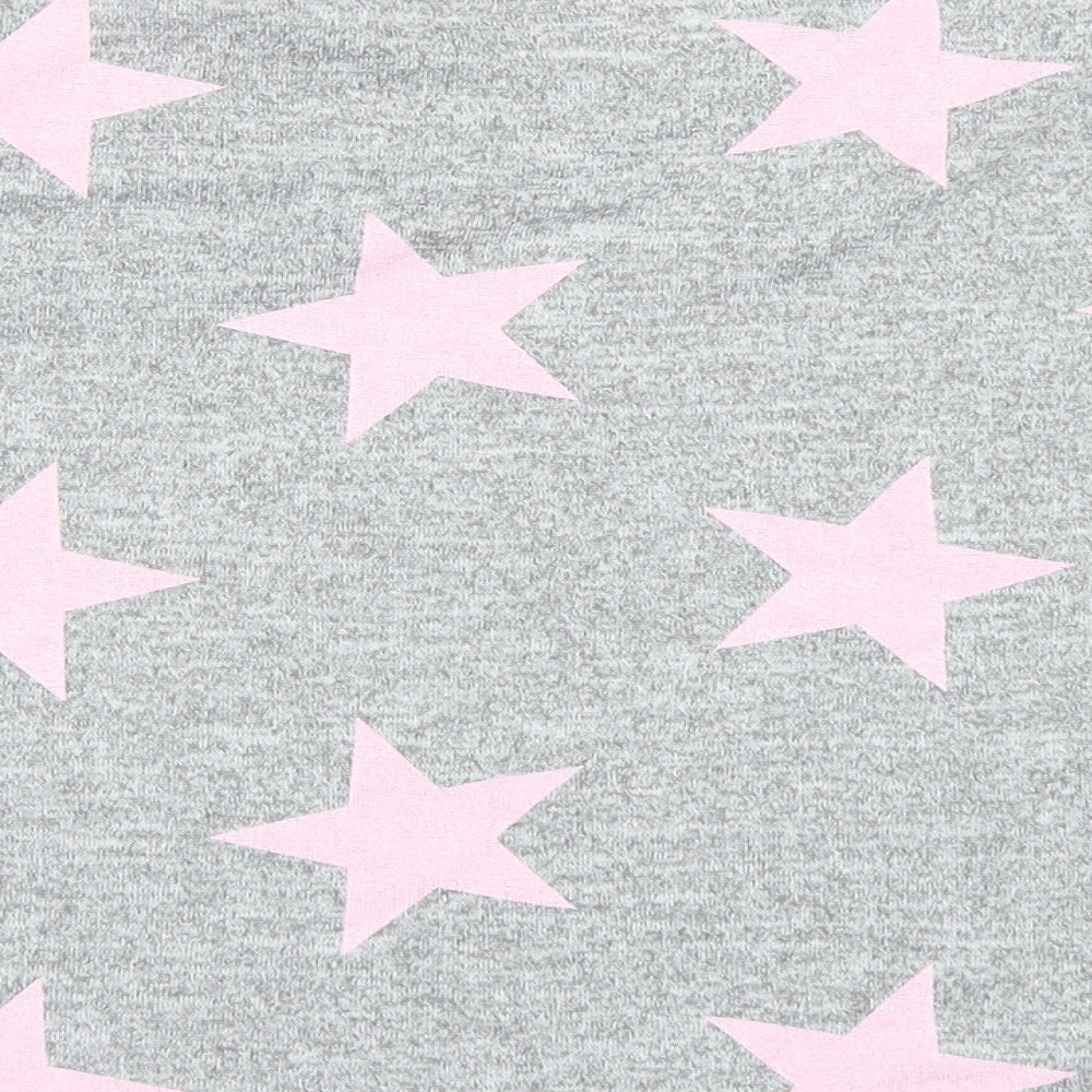 PRETTYLITTLETHING Womens Grey Polka Dot Basic T-Shirt Size M