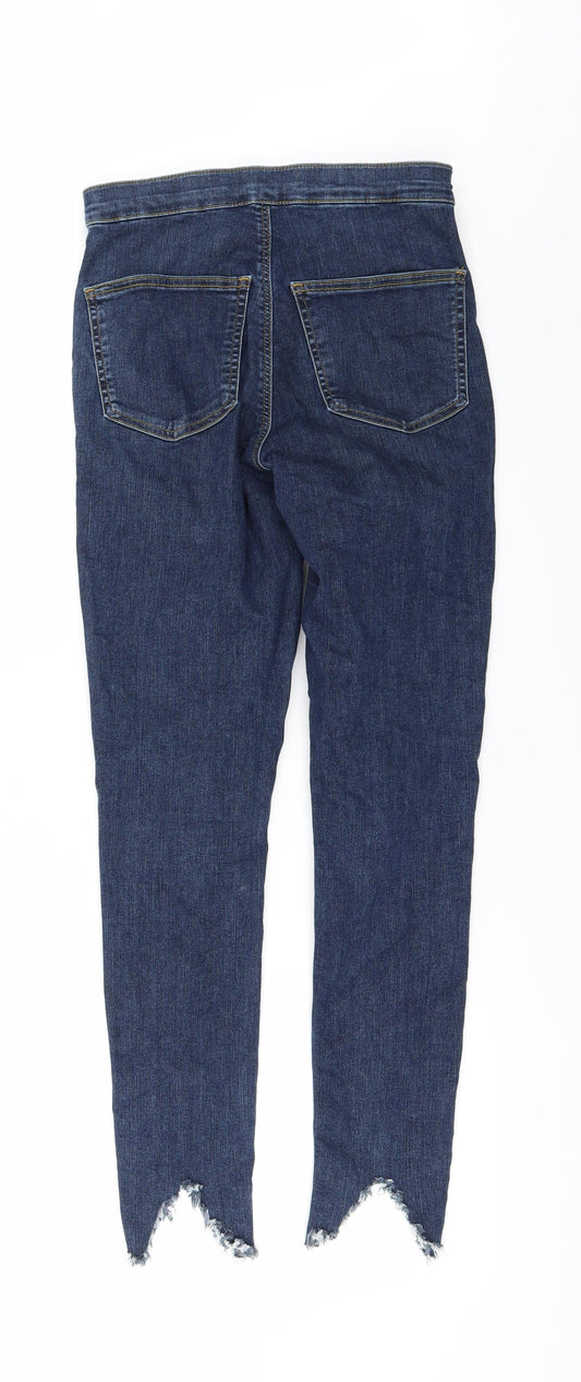 Topshop Womens Blue Denim Skinny Jeans Size 28 in L28 in