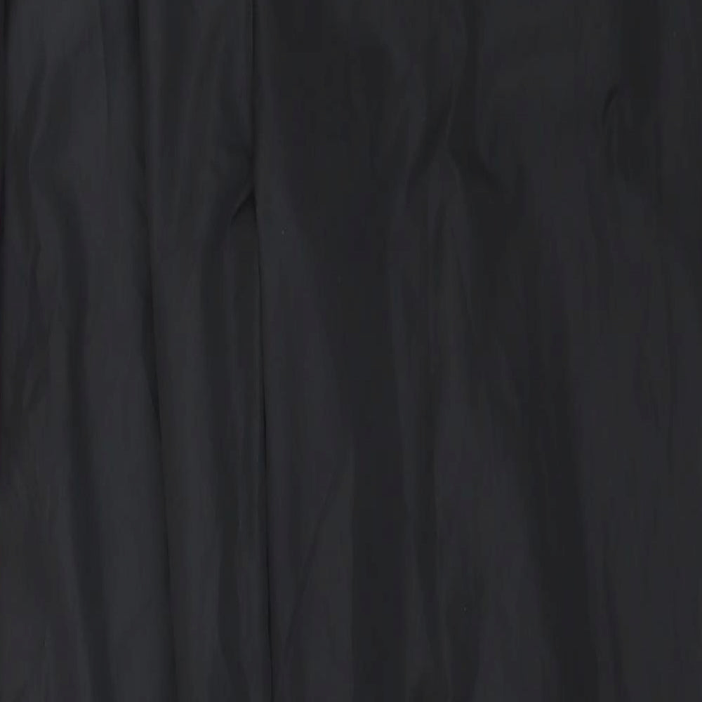 Womens UK Size 10 PRETTYLITTLETHING Regular Fit Windbreaker Black Trousers