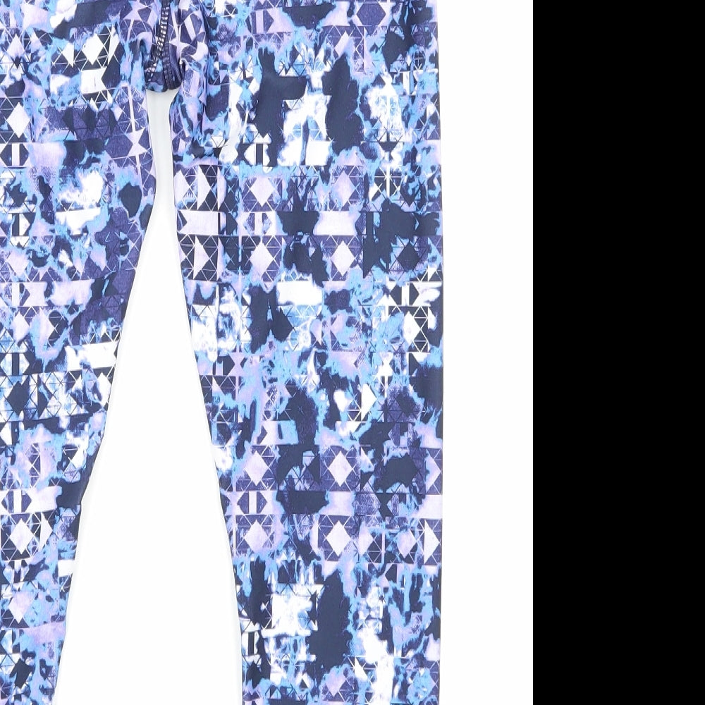 Womens UK Size 8 Athletic Clothing Regular Fit Sweatpants Blue Leggings