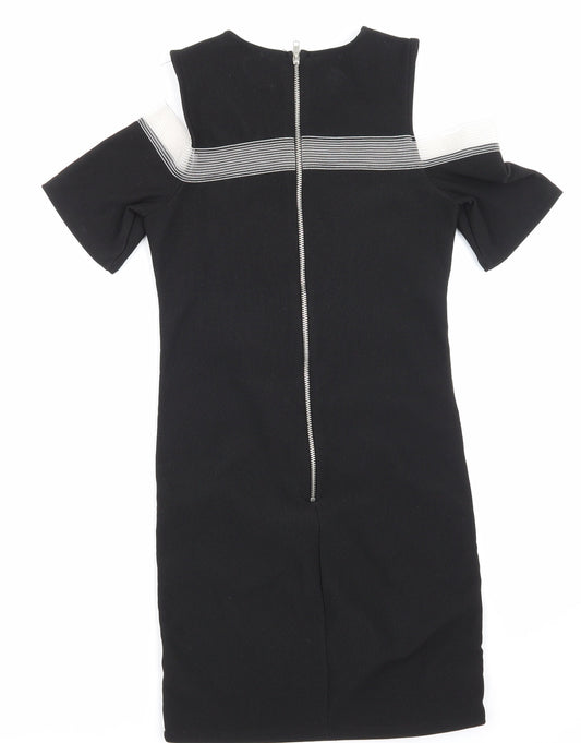Topshop Womens Black Pencil Dress Size 10
