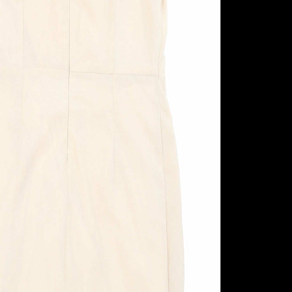 shikha Womens Beige Pencil Dress Size M