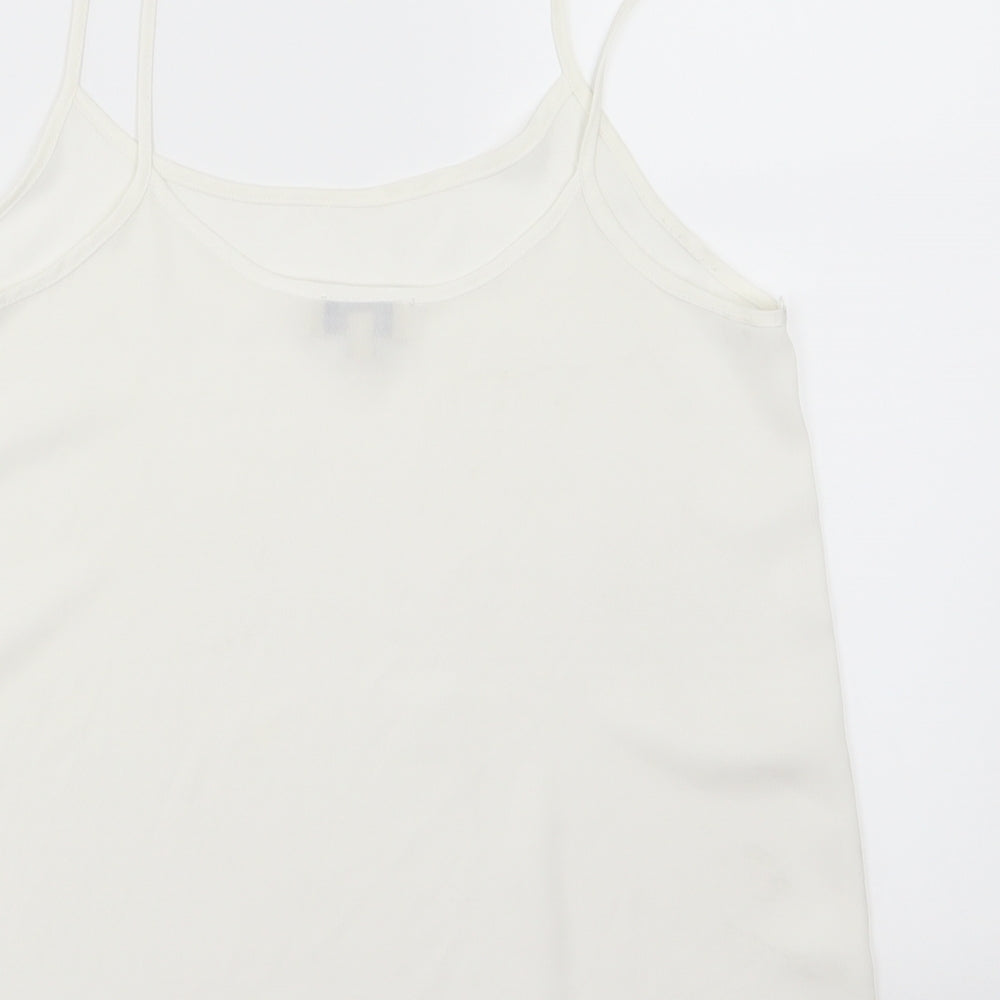 Papaya Womens White Chiffon Camisole Tank Size 8