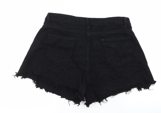 SheIn Womens Black   Cut-Off Shorts Size 32 in