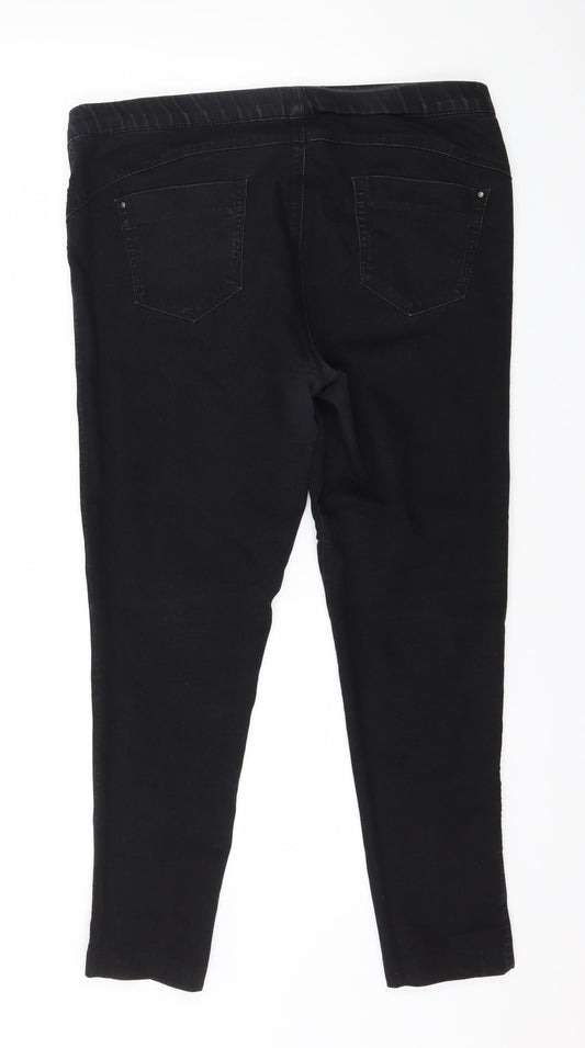 Denim & Co. Womens Black Jegging Jeans Size 16 L26 in