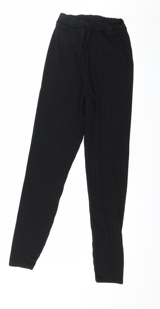 Womens UK Size 8 Boohoo Regular Fit Black Trousers