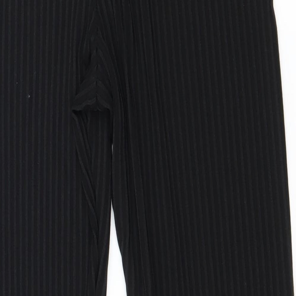 Boohoo Womens Black Jersey Trousers Size 8 L25 in